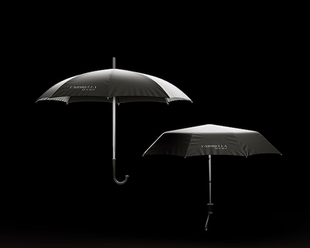Fantastico modello di ombrelli neri