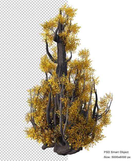 Fantastischer Baum isoliert 3D-Render