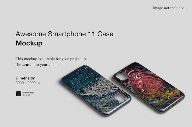 Fantastisches smartphone 11 case mockup