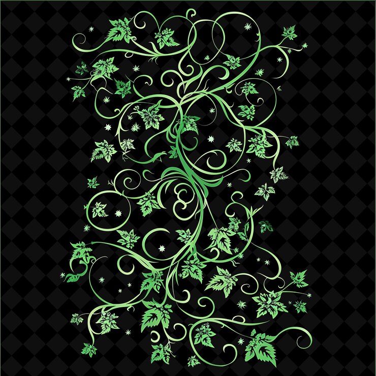 PSD fantasy trellis hecho de vides retorcidas diseño de cuento de hadas wi contorno diseño decorativo natural