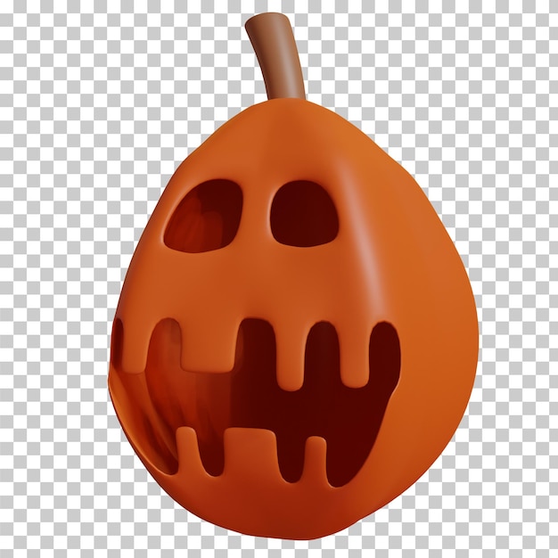 Fantôme De Citrouille D'halloween Rendu 3d Isolé