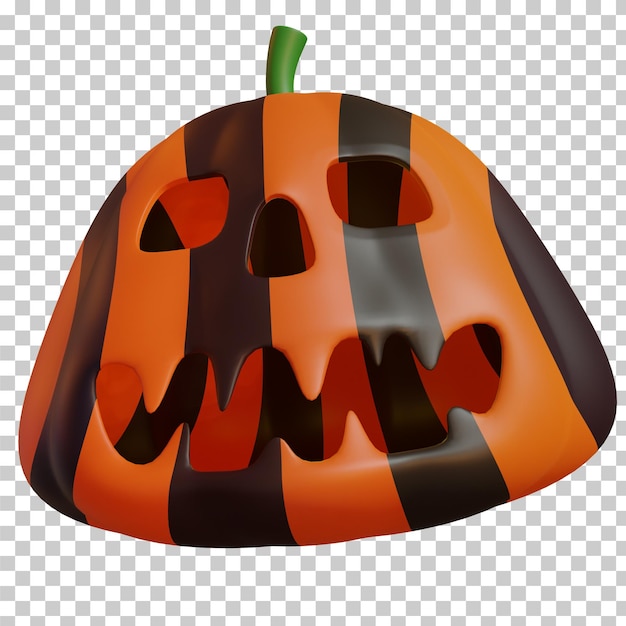 PSD fantôme de citrouille d'halloween rendu 3d isolé