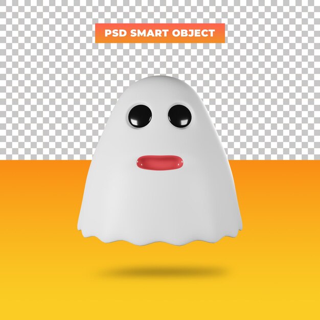 Fantôme De Smiley Halloween, Illustration 3d