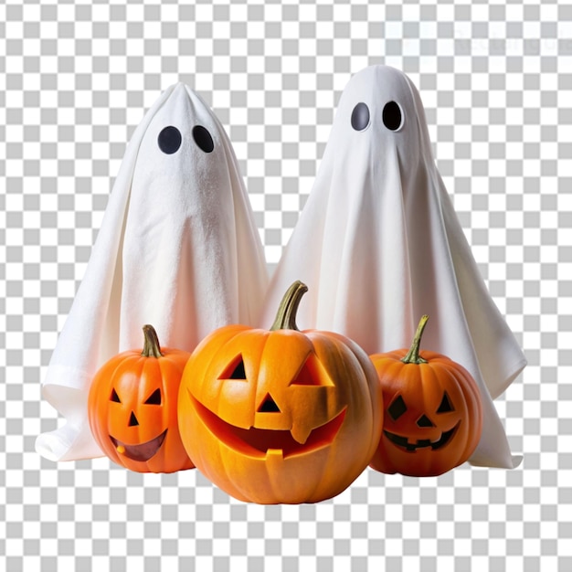 PSD des fantômes d'halloween sur un fond transparent