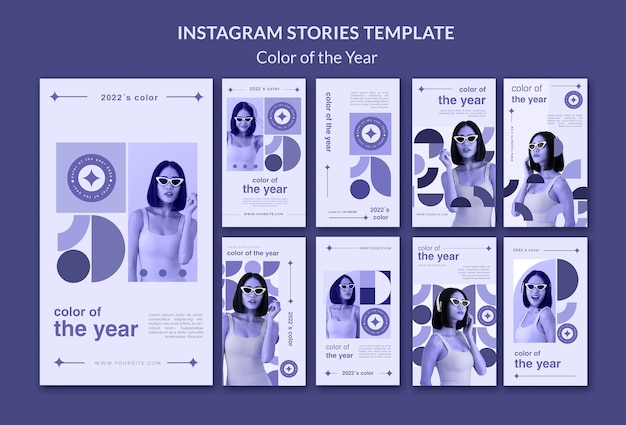 Farbe des jahres 2022 instagram stories vorlage