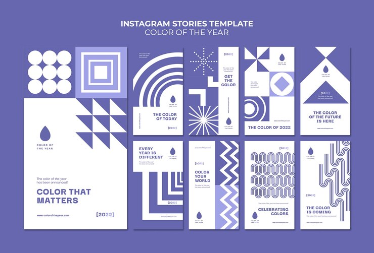 PSD farbe des jahres 2022 instagram stories vorlage