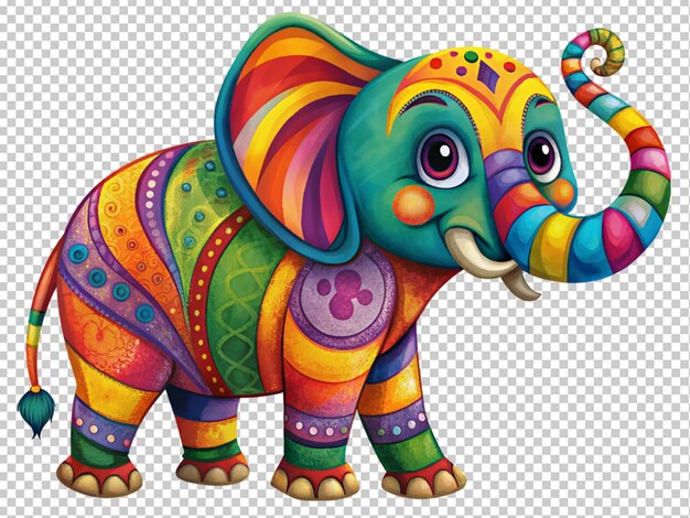 PSD farbenfroher elefant