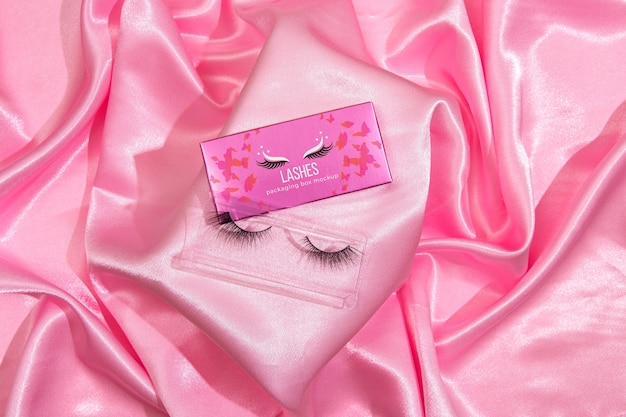 Farbenfrohes Verpackungsmodell für falsche Wimpern