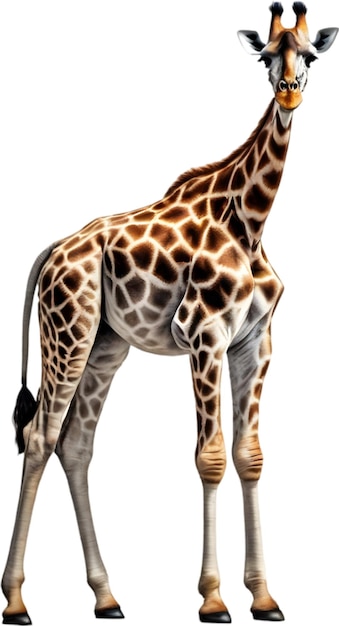 Farbige bleistiftskizze einer giraffe