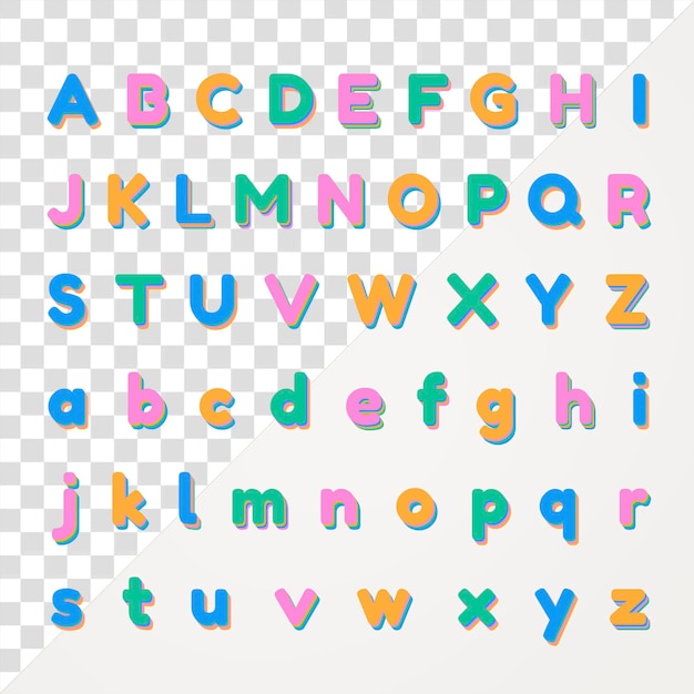 Farbige Briefkollektion png 3d