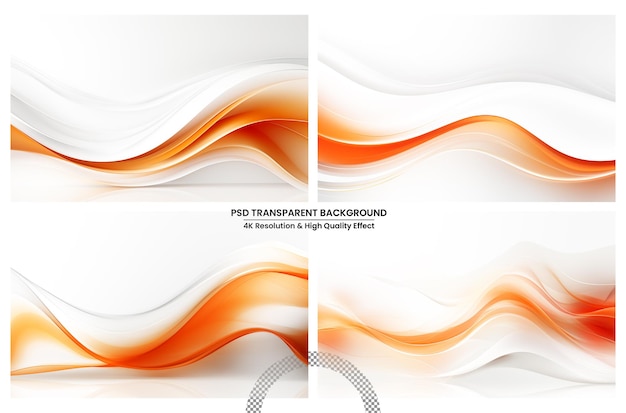 Farbige Lichtwelle auf weißem, transparentem Hintergrund