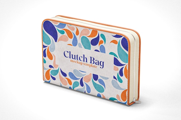 PSD farbiger mockup für die clutch-tasche