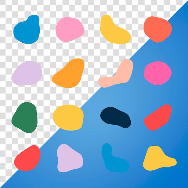 Farbiger Png-Sticker-Abstraktformensatz