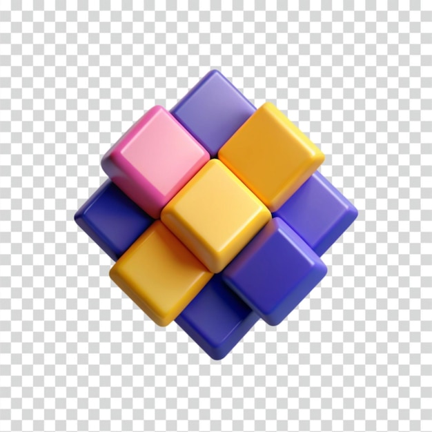 Farbiges 3D-Würfelmuster
