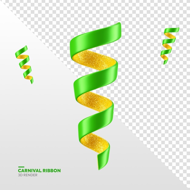 PSD farbiges band für den brasilianischen karneval 3d-rendering karneval brasilien