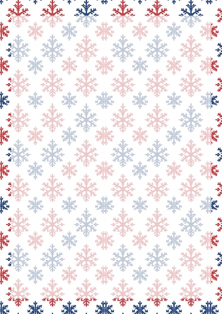 Farbiges Schneeflockenmuster