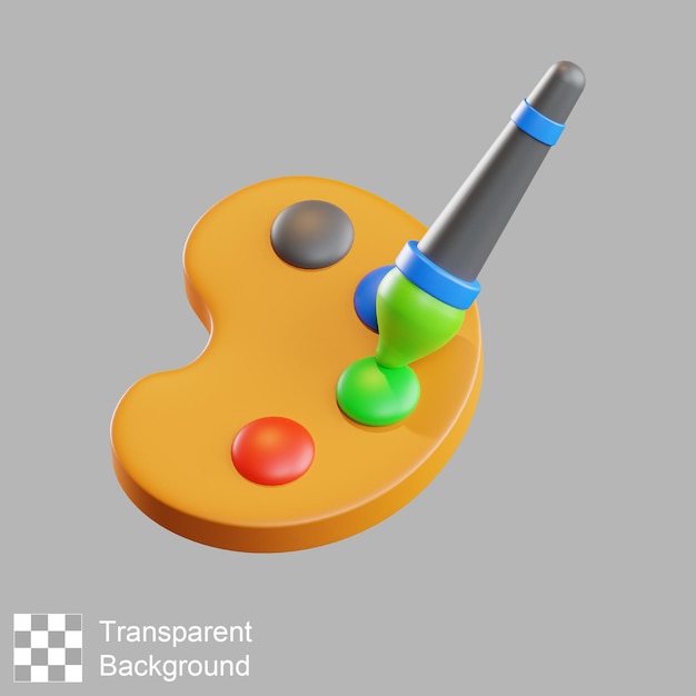 Farbpalette 3d-darstellung