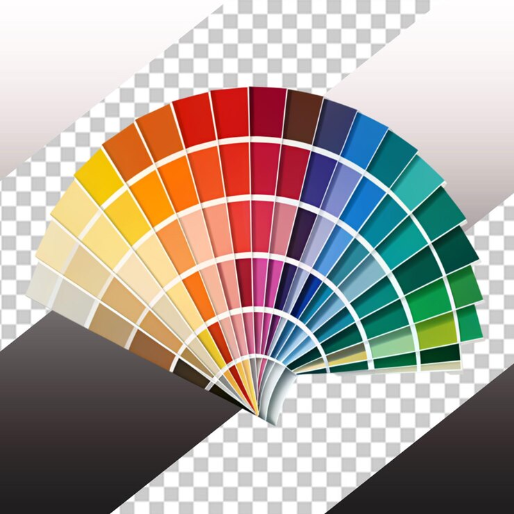 PSD farbpalette-leitfaden auf durchsichtigem hintergrund