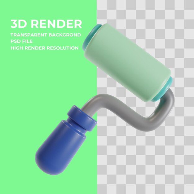 PSD farbroller 3d-darstellung