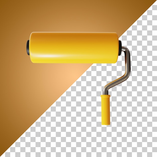 Farbroller-Symbol 3D-Rendering