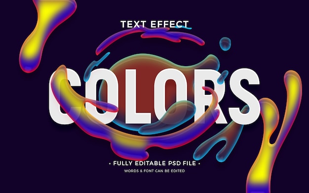 PSD farbschicht-text-effekt