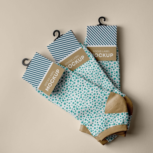 PSD farbsocken-design-mockup