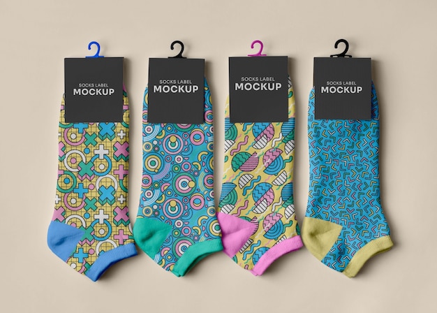 PSD farbsocken-design-mockup