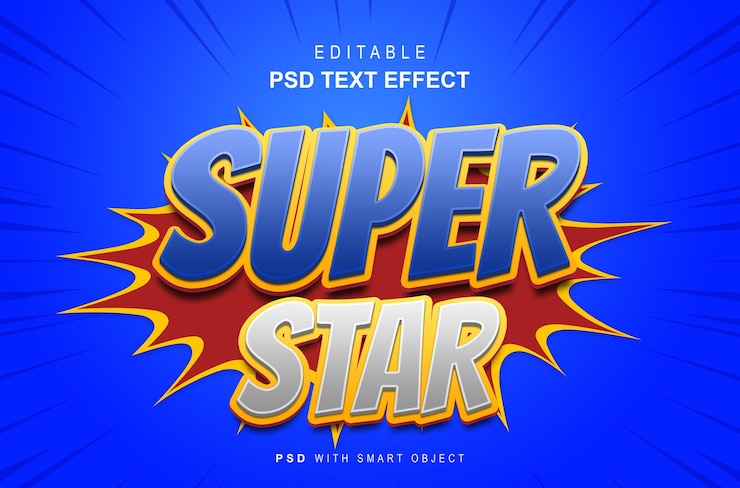 PSD farbverlauf bunter comic-texteffekt