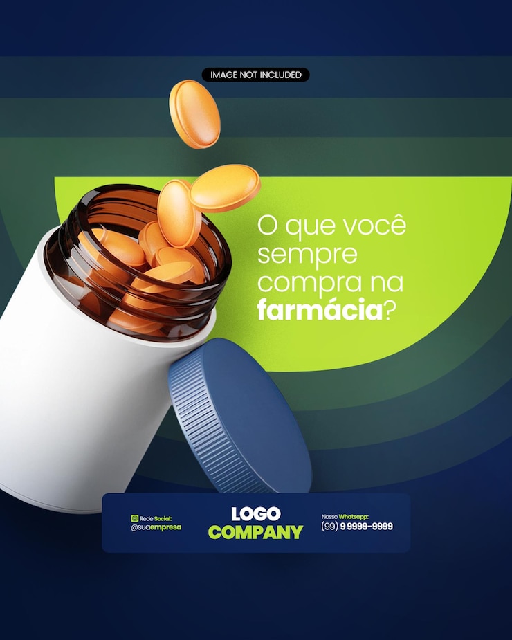 PSD farmacia medicamentos medios sociales psd editable