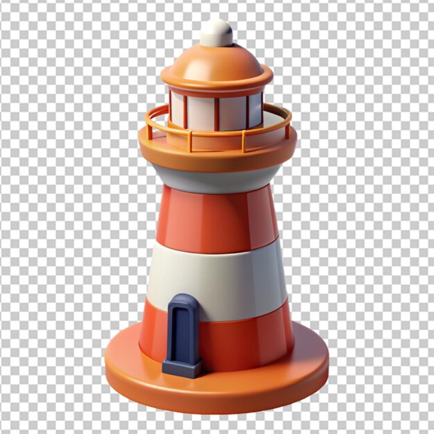 PSD faro em 3d com fundo transparente