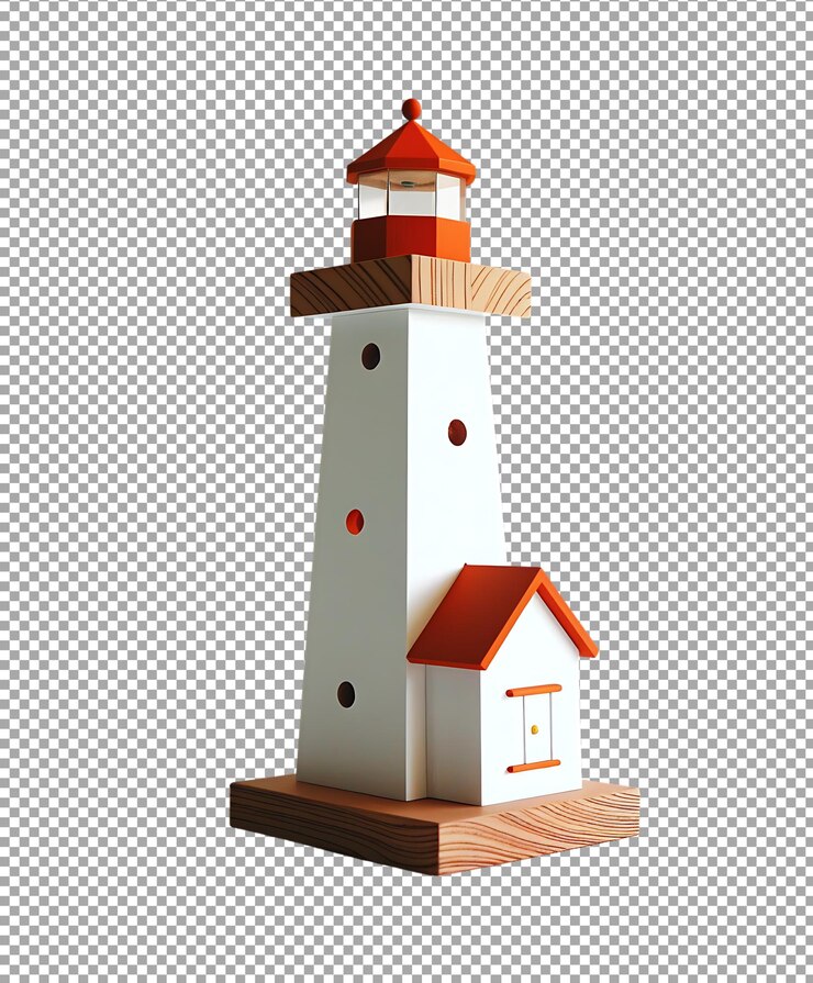 PSD faro png aislado en fondo transparente