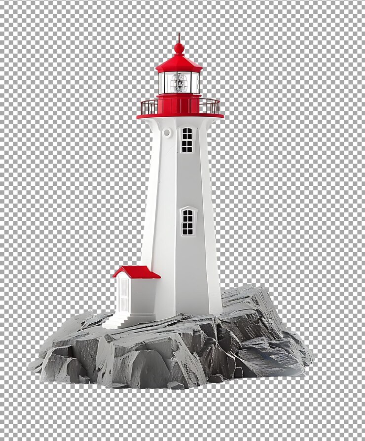PSD faro png aislado en fondo transparente