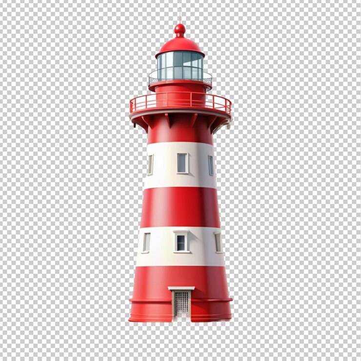 PSD faro sobre un fondo transparente