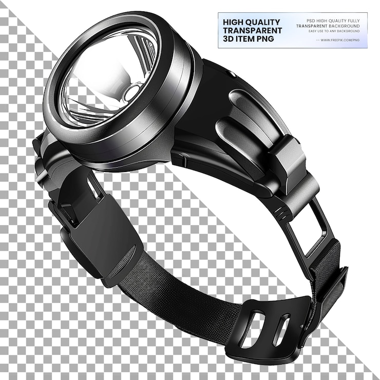 PSD farol un farol potente con brillo ajustable sobre un fondo transparente