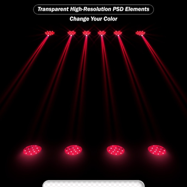 PSD faros rojos sobre un fondo oscuro