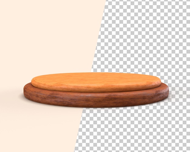 Fase prodotto poduim in legno rendering 3d