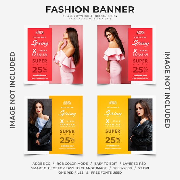 Fashion event rabatte instagram banner