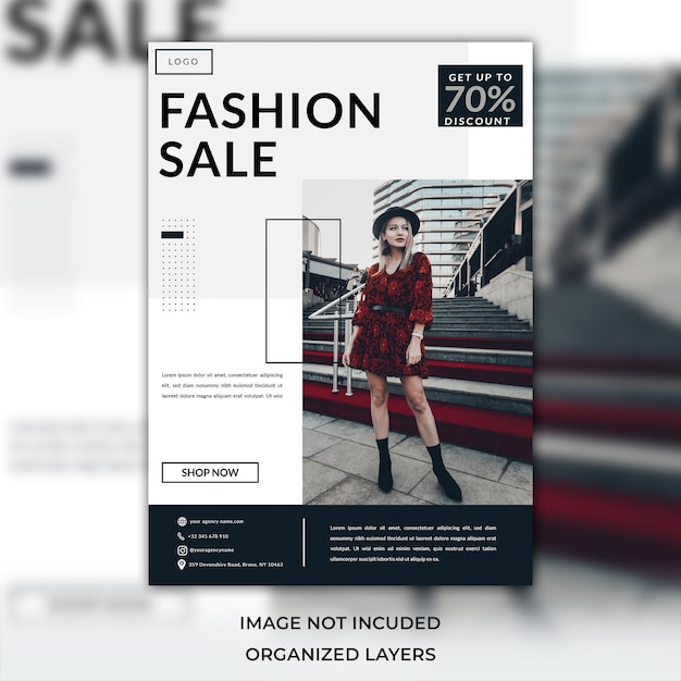 PSD fashion flyer vorlage design broschüre jahresbericht zeitschrift poster werbung