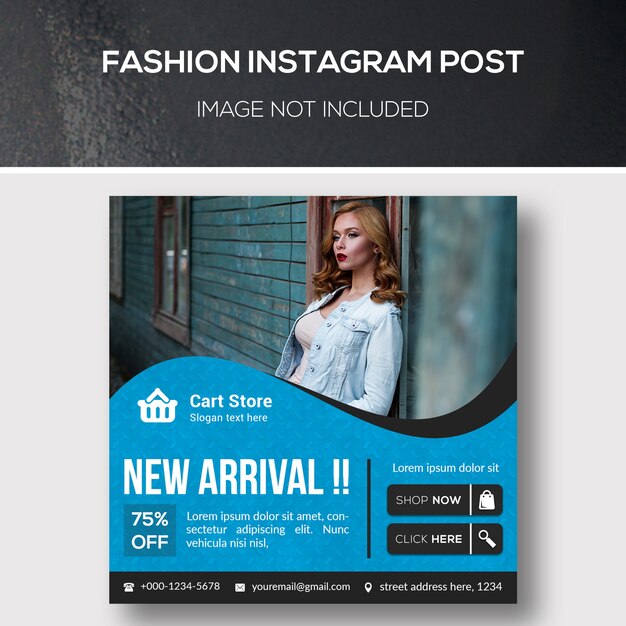 PSD fashion instagram post ou modèle de bannière carrée