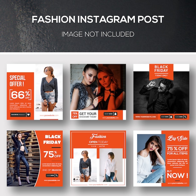 PSD fashion instagram post ou modèle de bannière
