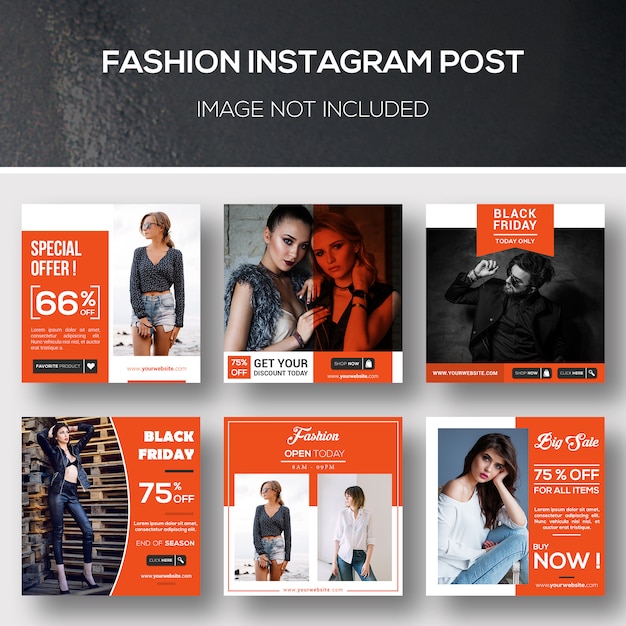 PSD fashion instagram post o plantilla de banner