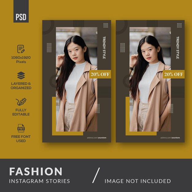 PSD fashion instagram stories