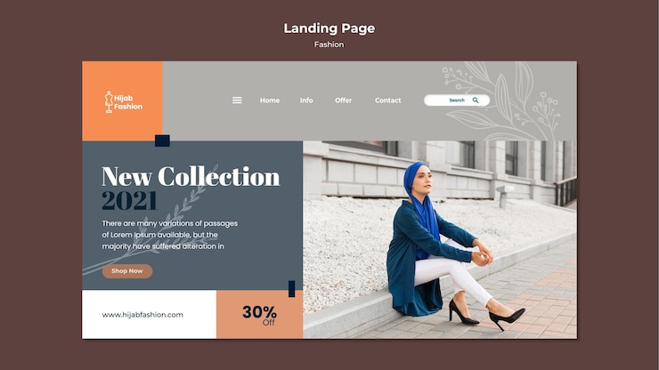 PSD fashion landing page vorlage