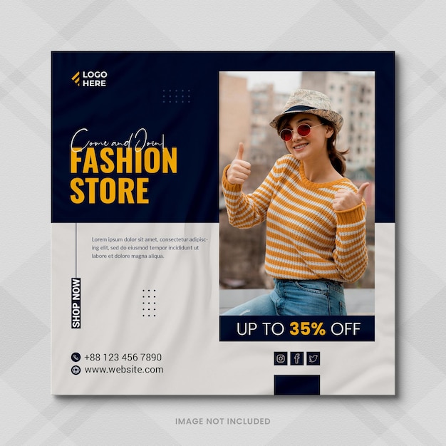 Fashion sale ads banner und fashion sale instagram stories