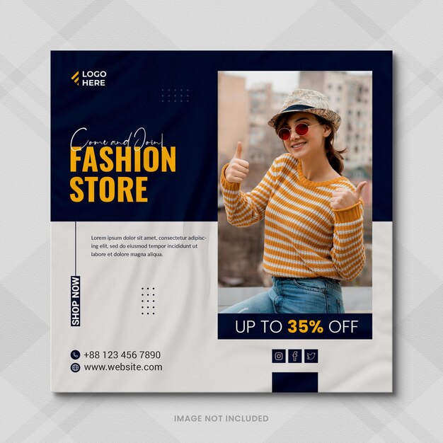 Fashion Sale Ads Banner und Fashion Sale Instagram Stories