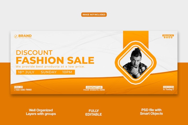 Fashion Sale Facebook-Cover-Banner oder Unternehmensvorlage