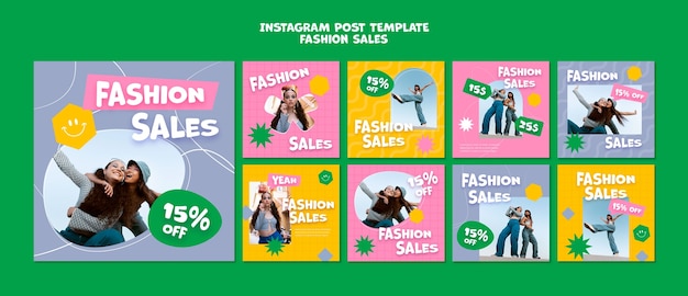 Fashion Sale Instagram-Posts-Sammlung