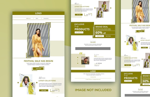Fashion sale- oder kreativagentur-newsletter e-newsletter-e-mail-newsletter-vorlage