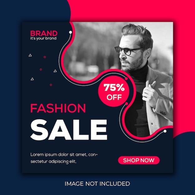 Fashion sale social media beitrag vorlage