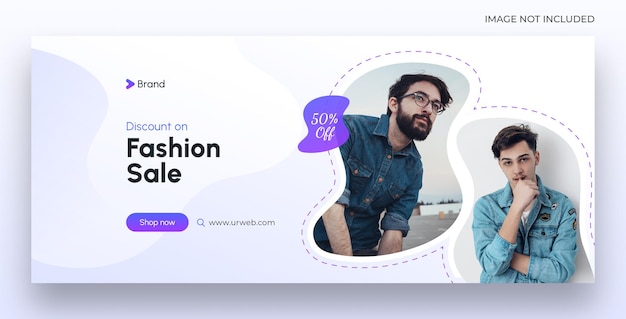 PSD fashion sale social media web-banner und facebook-cover-design-vorlage